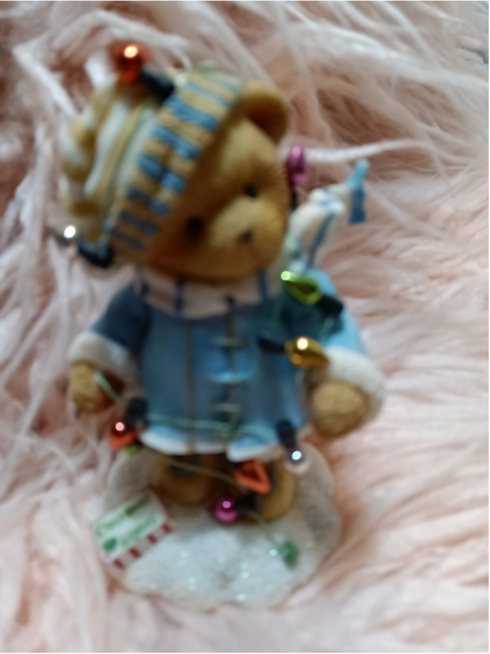 Cherished Teddies Peyton "Wrapped Up In The Light Of The Season" Christmas Decor